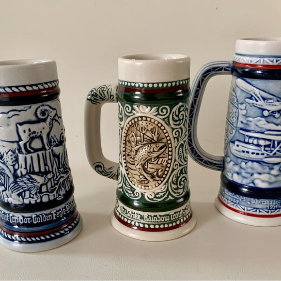 Vintage  Avon  steins mugs ceramic set of 3 - Picture 11 of 11